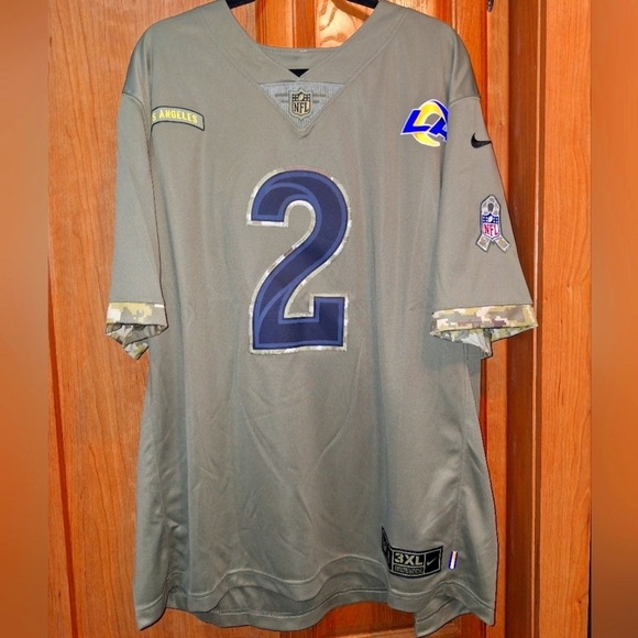 A Nike official NFL Los Angeles Rams #2 Woods (support our troops) jersey. - Picture 1 of 8